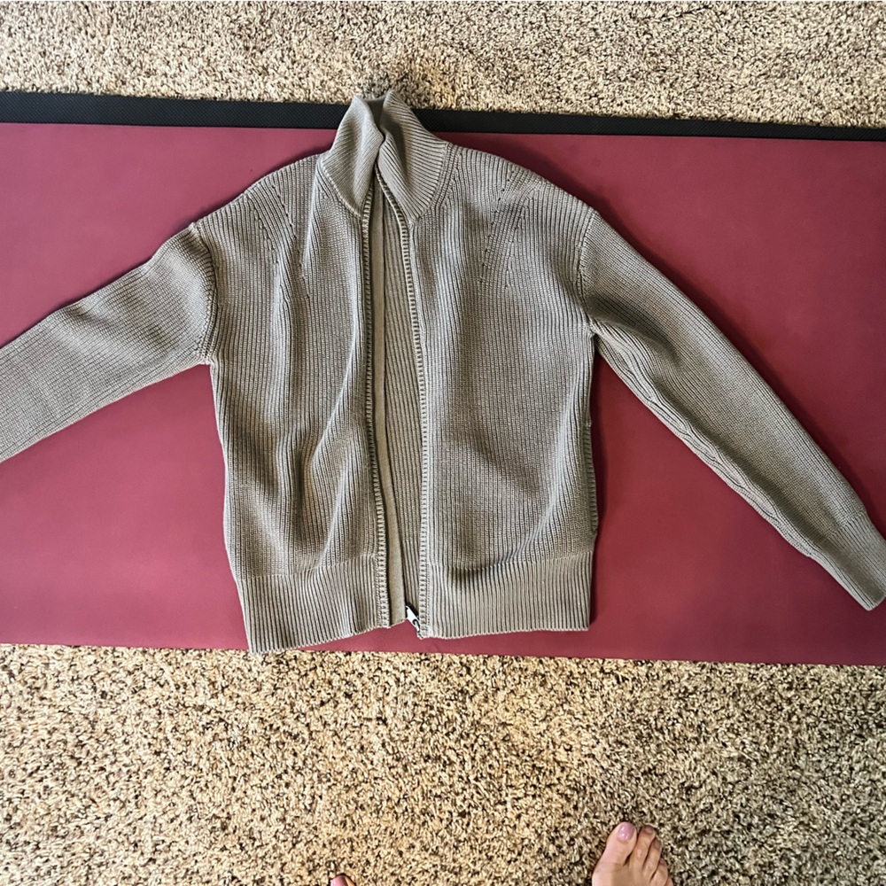 Athleta Taupe Ribbed Sweater